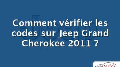 Comment vérifier les codes sur Jeep Grand Cherokee 2011 ?