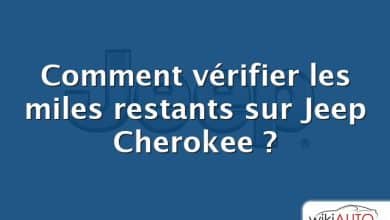 Comment vérifier les miles restants sur Jeep Cherokee ?