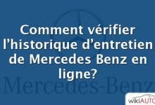 Comment vérifier l’historique d’entretien de Mercedes Benz en ligne?