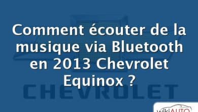 Comment écouter de la musique via Bluetooth en 2013 Chevrolet Equinox ?