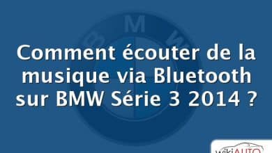 Comment écouter de la musique via Bluetooth sur BMW Série 3 2014 ?