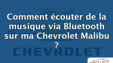 Comment écouter de la musique via Bluetooth sur ma Chevrolet Malibu ?