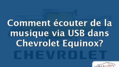Comment écouter de la musique via USB dans Chevrolet Equinox?