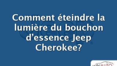 Comment éteindre la lumière du bouchon d’essence Jeep Cherokee?
