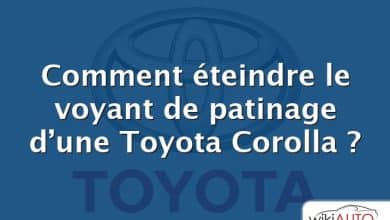 Comment éteindre le voyant de patinage d’une Toyota Corolla ?