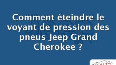 Comment éteindre le voyant de pression des pneus Jeep Grand Cherokee ?