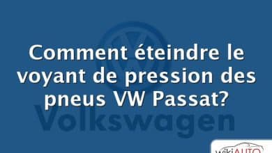 Comment éteindre le voyant de pression des pneus VW Passat?