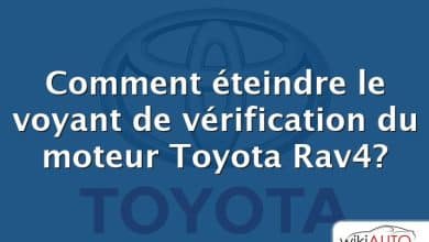 Comment éteindre le voyant de vérification du moteur Toyota Rav4?