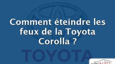 Comment éteindre les feux de la Toyota Corolla ?