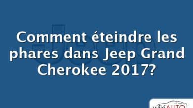 Comment éteindre les phares dans Jeep Grand Cherokee 2017?