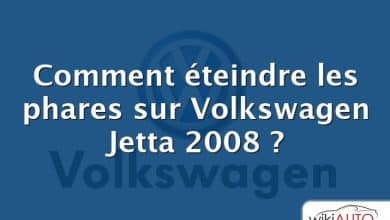 Comment éteindre les phares sur Volkswagen Jetta 2008 ?