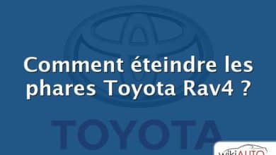 Comment éteindre les phares Toyota Rav4 ?