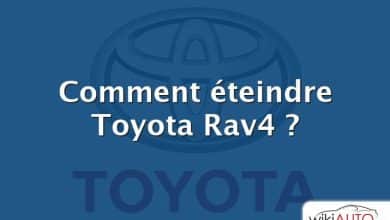 Comment éteindre Toyota Rav4 ?