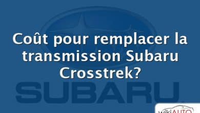 Coût pour remplacer la transmission Subaru Crosstrek?