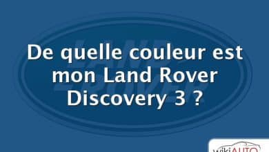 De quelle couleur est mon Land Rover Discovery 3 ?