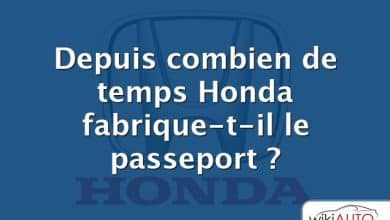 Depuis combien de temps Honda fabrique-t-il le passeport ?