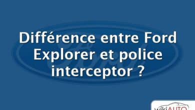 Différence entre Ford Explorer et police interceptor ?