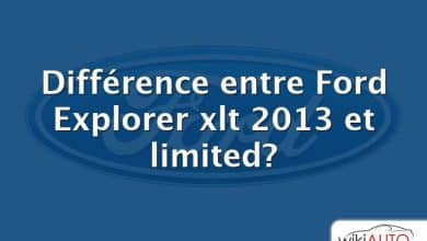 Différence entre Ford Explorer xlt 2013 et limited?