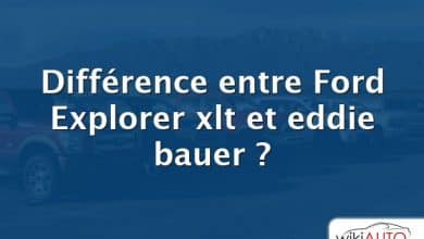 Différence entre Ford Explorer xlt et eddie bauer ?