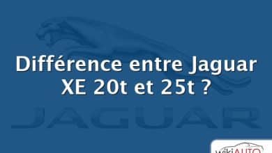 Différence entre Jaguar XE 20t et 25t ?
