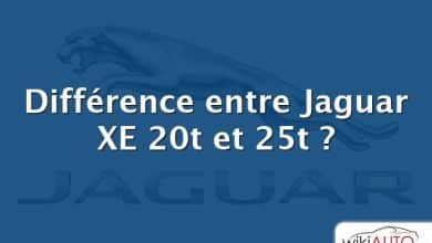 Différence entre Jaguar XE 20t et 25t ?