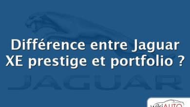 Différence entre Jaguar XE prestige et portfolio ?