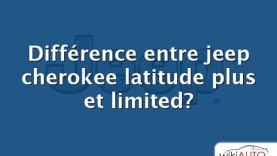 Différence entre jeep cherokee latitude plus et limited?