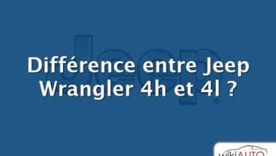 Différence entre Jeep Wrangler 4h et 4l ?