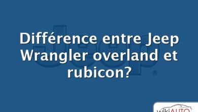 Différence entre Jeep Wrangler overland et rubicon?