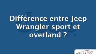 Différence entre Jeep Wrangler sport et overland ?