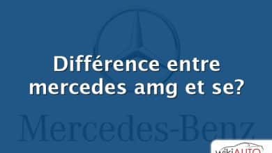 Différence entre mercedes amg et se?