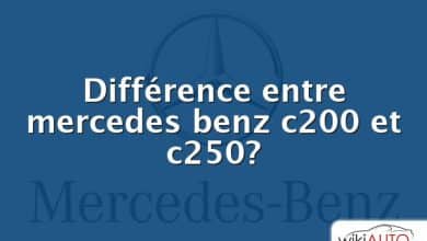 Différence entre mercedes benz c200 et c250?