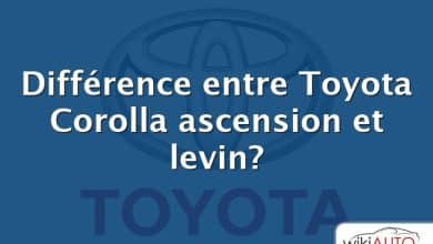 Différence entre Toyota Corolla ascension et levin?