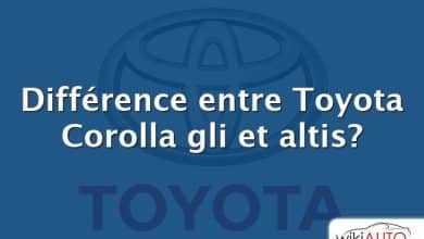 Différence entre Toyota Corolla gli et altis?