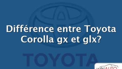 Différence entre Toyota Corolla gx et glx?