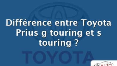 Différence entre Toyota Prius g touring et s touring ?