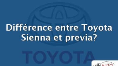 Différence entre Toyota Sienna et previa?