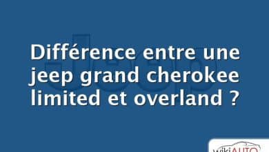 Différence entre une jeep grand cherokee limited et overland ?