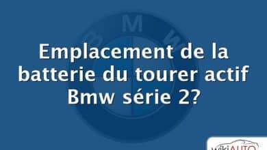 Emplacement de la batterie du tourer actif Bmw série 2?