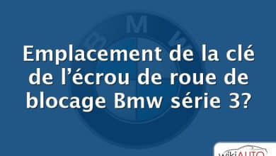 Emplacement de la clé de l’écrou de roue de blocage Bmw série 3?