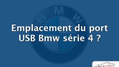 Emplacement du port USB Bmw série 4 ?