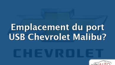 Emplacement du port USB Chevrolet Malibu?