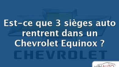 Est-ce que 3 sièges auto rentrent dans un Chevrolet Equinox ?