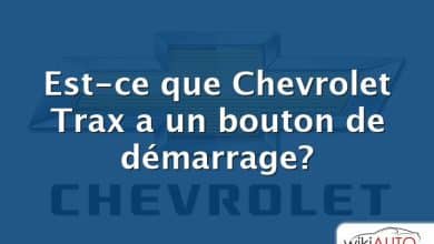 Est-ce que Chevrolet Trax a un bouton de démarrage?