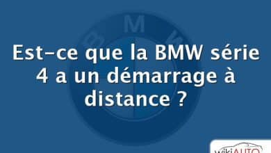 Est-ce que la BMW série 4 a un démarrage à distance ?