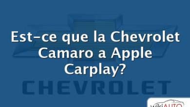 Est-ce que la Chevrolet Camaro a Apple Carplay?