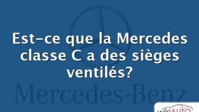 Est-ce que la Mercedes classe C a des sièges ventilés?