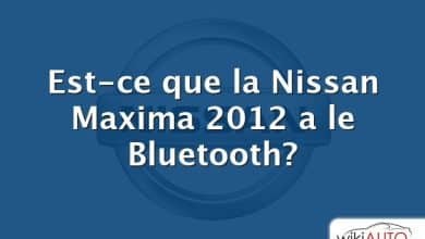 Est-ce que la Nissan Maxima 2012 a le Bluetooth?