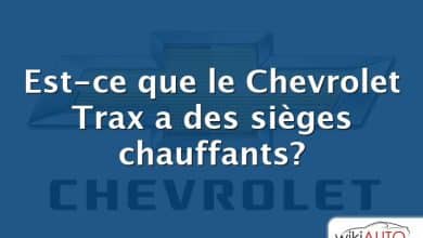 Est-ce que le Chevrolet Trax a des sièges chauffants?