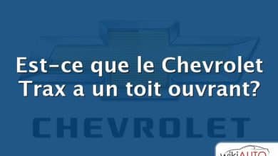 Est-ce que le Chevrolet Trax a un toit ouvrant?